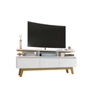 Manhattan Comfort - Meuble TV Yonkers 62,99 po style Mid-Century Modern - Blanc-Assemblage à domicile requis Tout le matériel inclus