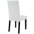 Modway - Confer Restauration Vinyle Fauteuil d’appoint - Blanc-Cadre en caoutchouc et pin