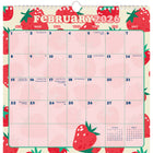 DateWorks - 2026 Calendrier Mural à Spirale 16 Mois - 12 po x 12 po - Fruits Mignons - Anglais -Organisationnel/Famille