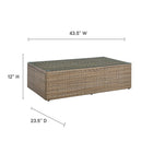 Modway - Convene Terrasse extérieure Table basse - Brown-Tissage en rotin synthétique