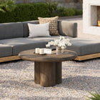 Modway - Tori Rond de 31 pouces Terrasse extérieure Béton Table à manger - Noyer vieilli-Table ronde de 31 pouces
