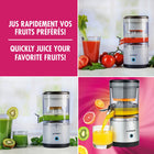 As Seen on TV - Hurricane Juicer Presse-agrumes rechargeable sans fil - Argent/Noir-La batterie du presse-agrumes de 45 W est conçue pour supporter jusqu'à 500 cycles de charge et de décharge complets et extraire jusqu'à 220 ml de jus en un seul cycle d'extraction