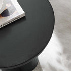 Modway - Caspian Béton rond Table d’appoint - Noir-Coussinets de feutre protecteurs