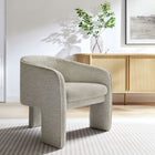 Modway - Greer Tissu Boucle Rembourré Fauteuil d’accent - Parchemin-Rembourrage en mousse dense