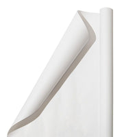 JAM Paper -  Emballage cadeau – Papier d'emballage pailleté – 25 m² – Paillettes blanches – Rouleau vendu à l'unité-Couleur : blanc pailleté