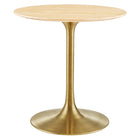 Modway - Lippa Rond de 28 po Bois Table à manger, Or Naturel-Table à manger moderne