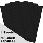 JAM Paper - Étiquettes postales, 1 x 2 5/8 po, AstroBrights noir, 4 paquets de 120 (302228592G)-Taille : Petit (2,63 x 1 po)