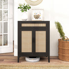 HOMCOM - Buffet 28 po L avec rangement - noir-Convient comme buffet, bar à café ou pièce d’accent 