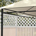 Outsunny - Remplacement de toit de gazebo 10 pi L x 13 pi l avec évents et trous de drainage (COUVERTURE SUPÉRIEURE SEULEMENT), blanc crème-L’aération supérieure favorise la circulation de l’air et résiste aux conditions venteuses
