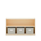 Guidecraft - Meuble de rangement ouvert « EdQ Essentials » à 2 étagères, d’une hauteur de 61 cm - Fini bois naturel-Fabriqué en bois durable certifié Greenguard Gold