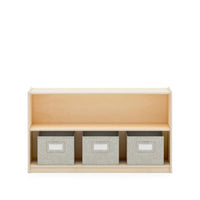 Guidecraft - Meuble de rangement ouvert « EdQ Essentials » à 2 étagères, d’une hauteur de 61 cm - Fini bois naturel-Fabriqué en bois durable certifié Greenguard Gold