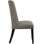 Modway - Baron Tissu Chaise à manger Ensemble de 2 - Granite-Finition de tête de clou polie