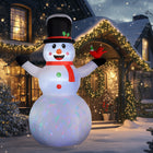 Outsunny - Bonhomme de neige gonflable de Noël 12pi avec lumière LED rotative-Se dégonfle facilement (lorsque vous n'éblouissez pas vos voisins), avec un sac de rangement 