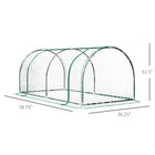 Outsunny - Serre mini 6 pi x 3 pi x 2,6 pi pour plantes avec portes à fermeture éclair-Portes à enroulement avec fermeture éclair pour un accès facile et une bonne ventilation  
