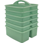 Teacher Created Resources - Eucalyptus Green Plastic Storage Caddy, Pack de 6-Ces caddies sont fabriqués à partir de plastique durable et comprennent des compartiments divisés pour une organisation facile.