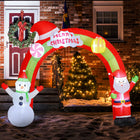 Outsunny - Arche gonflable de Noël de 10' avec lumières LED pour extérieur - Multicoloure-Les lumières LED blanches créent un effet joyeux, magique et accrocheur 