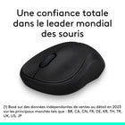 Logitech – Souris sans fil M185, noir-Durable et Fiable : Cette souris USB sans fil comprend une roulette de défilement, une durée de pile jusqu'à 1 an (2) grâce à un mode de veille intelligent, et est livrée avec une pile AA