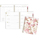 AT-A-GLANCE - Agenda hebdomadaire/mensuel BADGE floral 2027 - 11 po H x 8 1/2 po l - multicolore - bilingue-Reliure à double spirale