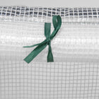 Outsunny - Serre tunnel portable 6 pi x 3 pi x 3 pi avec grandes portes à glissière et housse PE résistante à l’eau/UV, blanc-Structure en acier enduit durable et résistant à la rouille, permettant un déplacement facile  
