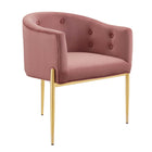 Modway - Savour Touffe Performance Velvet Chaise d’accent - Rose poussiéreuse-Chaise d’accent touffée