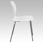 Flash Furniture – Chaise empilable HERCULES d’une capacité de 551 lb, blanc (RUT3WH)-Siège et dossier en plastique blanc