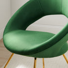 Modway - Nouvelle Performance Velvet Chaise à manger Ensemble de 2 - Émeraude d’or-Épingles de pied non marquées