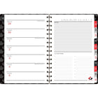Hilroy - Agenda hebdomadaire/mensuel Hockey Canada 2026-2027, 8 ½ po H x 6 po l, noir-Un mois sur deux pages avec des blocs quotidiens ouverts et sections de notes hebdomadaires