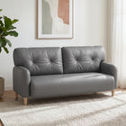 HOMCOM - Canapé 58 po pour chambre avec coussins - gris-Assez polyvalent pour être placé dans le salon, la chambre ou le bureau à domicile 