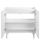 Modway - Calla 36" perforé Métal Armoire de toilette de salle de bain (lavabo non inclus) - Blanc-Construction en panneaux de particules