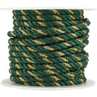 JAM Paper - Ruban de corde décoratif - 15 verges. - Vert avec de l'or-Couleur : vert avec ruban de corde décoratif doré