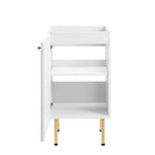 Modway - Chaucer 18" Armoire de toilette de salle de bain (lavabo non inclus) - Blanc-Assemblée requise