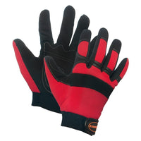 Forcefield - Gants de mécanicien de paume rembourré Spandex - Grand - Rouge / Noir - Paquet de 2-Objet général, polyester, PU