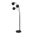 Monarch Specialties - 9648 71"H Lampadaire - Métal Noir/Contemporain-Cette lampe sur pied de 71 po présente une finition noire élégante qui s'intègre facilement à tout décor, en faisant un accent polyvalent pour les salons, chambres ou bureaux