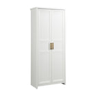 Sauder - Meuble de rangement - Blanc-Rangement multi-pièces:  Cette armoire fonctionnelle peut répondre à vos besoins de rangement dans diverses pièces – salon, bureau, cuisine ou buanderie