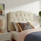 Modway - Annabel Mélange de lin premium Tête de lit jumelée, Lin-Cadre en mélange de bois