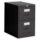 Staples – Classeur vertical format légal, 2 tiroirs, noir-Suspension progressive à roulements - fonctionnement doux