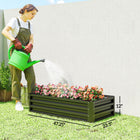 Outsunny - Jardin surélevé 4 pi x 2 pi x 1 pi-Conception extra profonde, parfaite pour les plantes à longues racines 
