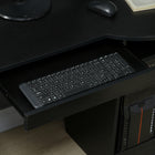 HOMCOM - Bureau d'ordinateur avec tiroirs - 49,25 po L x 23,5 po l x 29,25 po H - noir-Structure robuste avec panneau de particules et panneau MDF de qualité