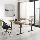 Bureau assis-debout de 60 po à hauteur réglable Work Zone Serrano - Ombre brûlée-Points d’arrêt flexible rapide et facile, de la position la plus basse à la plus haute (29,7 po à 47,5 po)