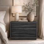 Manhattan Comfort - Table de nuit contemporaine Navis 32" à 2 tiroirs - Gris charbon-Deux tiroirs spacieux offrent un rangement pratique pour les essentiels de chevet
