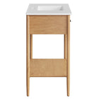 Modway - Zaire 36" Vanette de salle de bain - Blanc naturel-Bassin d’évier en céramique