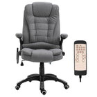 Vinsetto - Chaise de bureau de massage avec vibrations 6 points - gris-6 points de massage par vibrations pour détendre votre corps