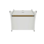 Manhattan Comfort - commode et table de chevet Coney style milieu du siècle moderne - blanc - ensemble de 2-10