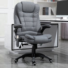 Vinsetto - Chaise de bureau de massage avec vibrations 6 points - gris-Lignes de haut dossier avec rembourrage épais pour plus de confort