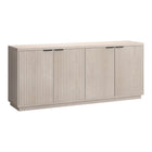 Hudson&Canal - Buffet Mansfield 68" L - Aulne Blanc-Comprend 4 portes avec deux armoires de rangement et des étagères réglables