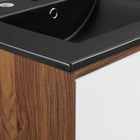 Modway - Transmit 48" Vanité de salle de bain murale - Noir noyer-Placage en plaques de particules et noyer