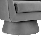 Modway - Astral Performance Velvet Tissu et bois Chaise pivotante - Gris-8