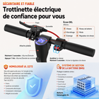 Gyrocopters - Trottinette électrique Flash 6.0 pour adultes et adolescents - Vitesse 30 km/h - Autonomie 30 km - 350 W - Noir-Freinage : Double amortisseur / Freinage électronique