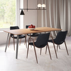 Zuo - Desi Chaise de salle à manger - Noir/Noyer - Ensemble de 2-Dimensions: 23,2 po L x 21,7 po L x 32,5 po H