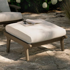 Modway - Saratoga Terrasse extérieure Teck Ottoman in Gris vieilli-Base à lattes pour le soutien